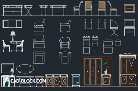 CAD Furniture for hotels DWG - Free CAD Blocks