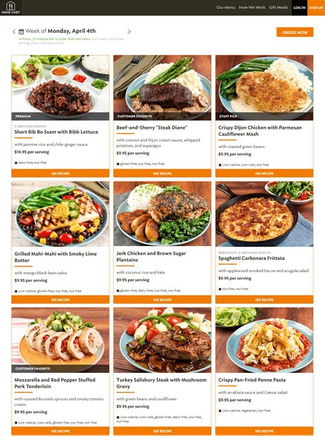 Home Chef Menu & meal options | Home chef, How to cook beef, Meals