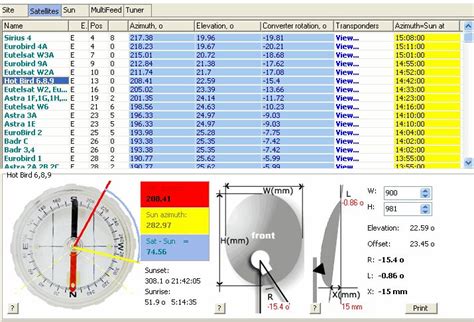 Download Sathunter software for Calculate angles of satellite dishes ...