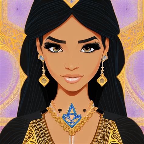 Beautiful Arab Princess Disney Princess Style Digital Art · Creative ...