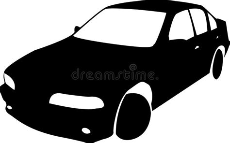 Silhouette of Black Car Vector Stock Vector - Illustration of auto ...