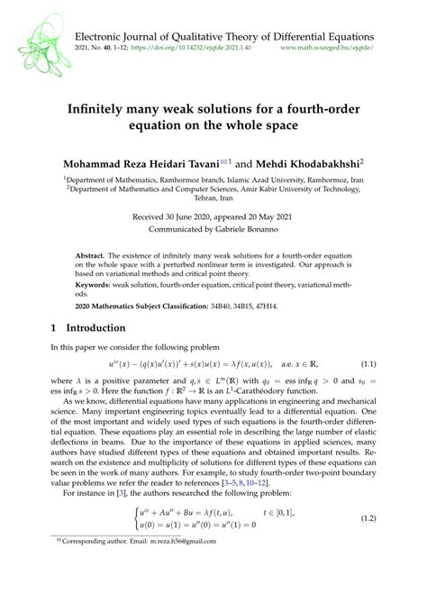 (PDF) Electronic Journal of Qualitative Theory of Differential ...