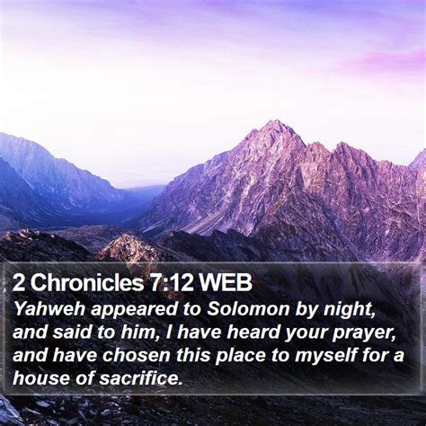 2 Chronicles 7:12 WEB Scriptures Images