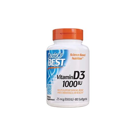 Vitamin D3, 1000 IU, Doctor's Best, 180 capsules