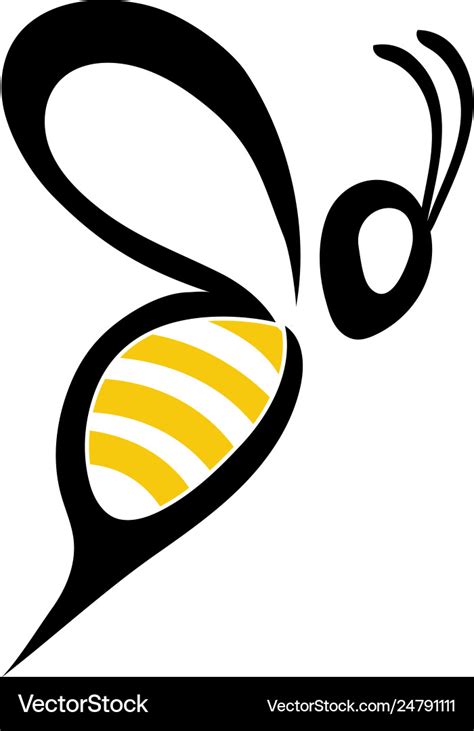 Bee logo and symbol templates Royalty Free Vector Image