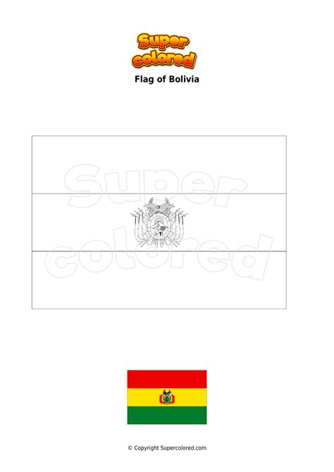 Coloring page Flag of Bolivia - Supercolored.com