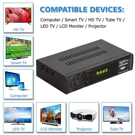 Digital Converter Box for TV & HDMI Cable & Remote View/Record Local HD ...