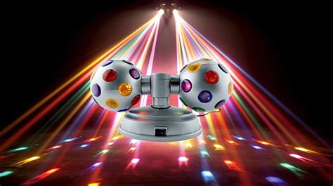 Lightahead®LED 4" Twin Disco Ball with UL adaptor Double rotating, two