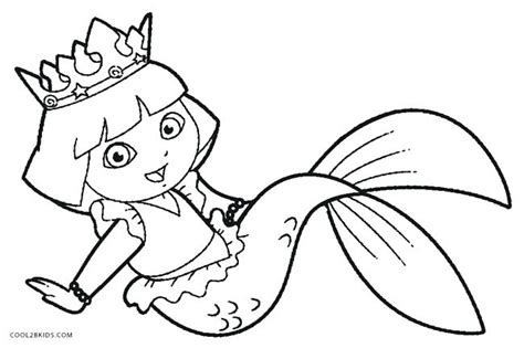 Dora Mermaid Coloring Pages at GetDrawings | Free download