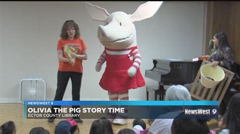 Olivia the Pig visits children at Ector County Library | newswest9.com