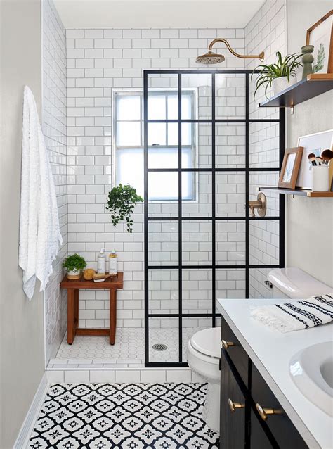 A Small Bathroom Makeover Delivers with a Sleek Shower and DIY Touches