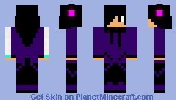 Purple gamer girl Minecraft Skin