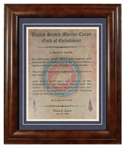 BEST Oath of Enlistment Certificate: U.S. Marine Corps | Etsy