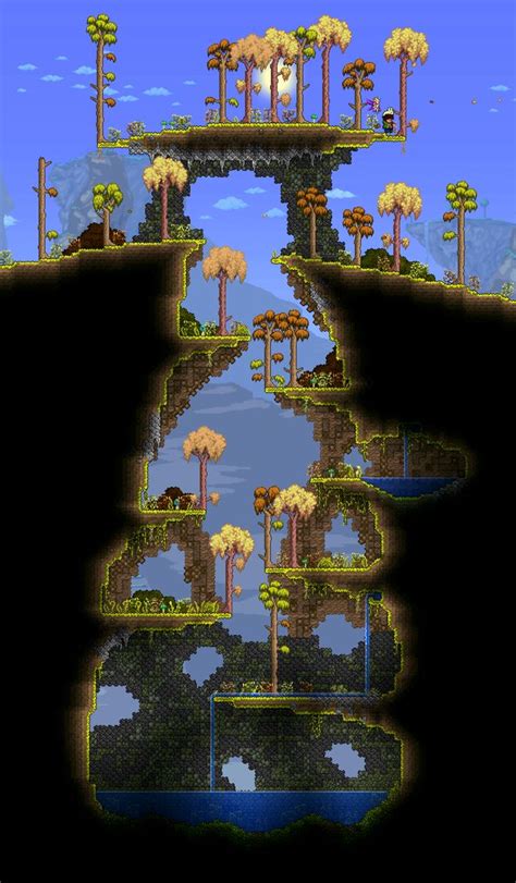 Custom mini biome build: The Valley - Terraria | Terraria house design ...