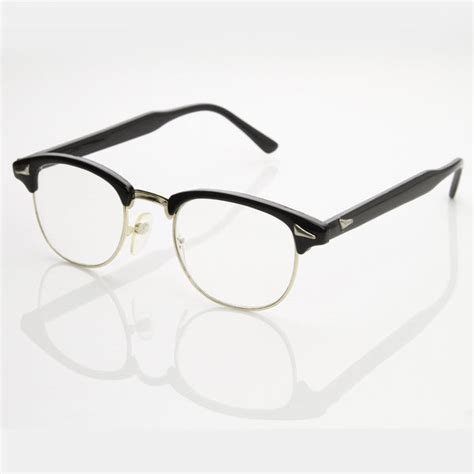 Vintage Thin Horned Rim Half Frame Glasses - zeroUV