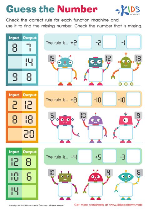 Guess the Number Worksheet: Free Printout for Children