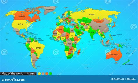 Map With Countries Labeled - North America map