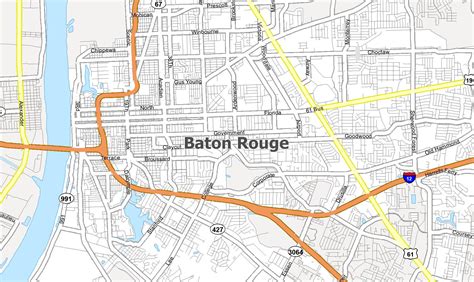 Map of Baton Rouge, Louisiana - GIS Geography