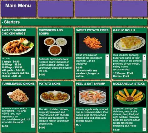 Flanigan's Seafood Bar and Grill Menu - Urbanspoon/Zomato