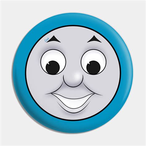 Thomas happy face (cartoon ver.) - Thomas Tank Engine - Pin | TeePublic