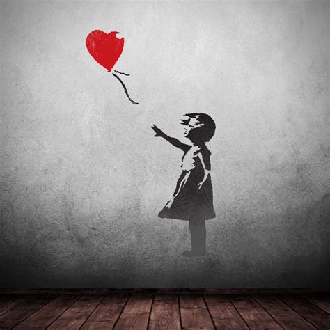 Banksy Balloon Girl Stencil - Graffiti Art Template | CraftStar