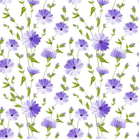 Premium Vector | Purple flowers pattern background | Purple flowers ...