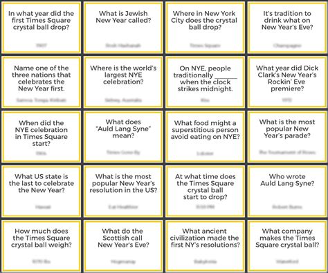 Printable New Year Trivia With Answers | Trivia Questions and Answer