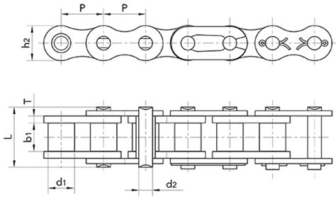 05B Roller Chain - 10ft Roll - Metric - British Standard Chain