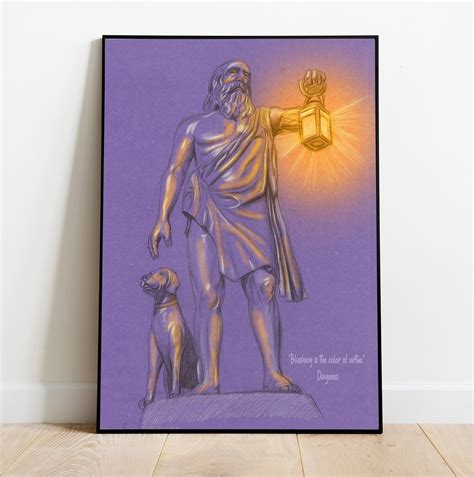 Diogenes of Sinope Handmade Portrait,inspirational Quote,high Quality ...