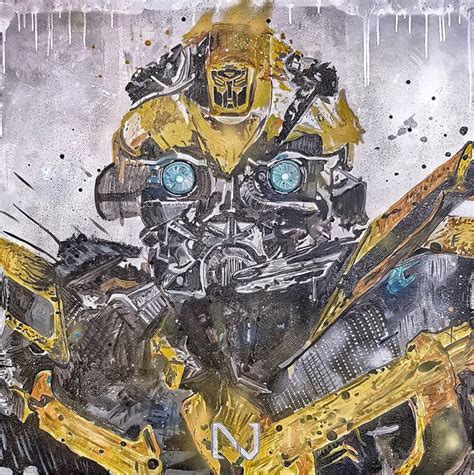 Bumblebee Transformer (B-127) Painting by The NJ | Saatchi Art