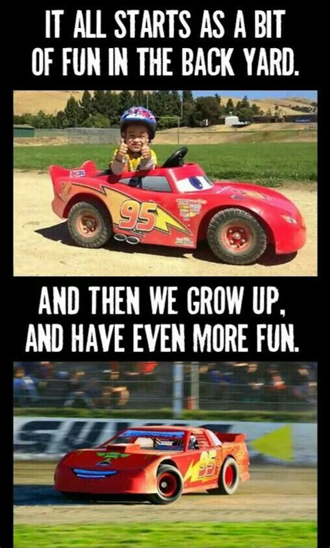 Pin by Lauren Arnold on Dirt track | Car jokes, Funny jokes, Funny memes