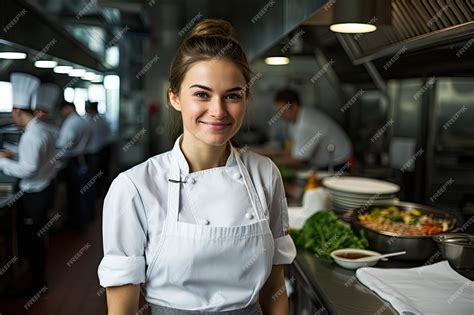 Premium AI Image | a woman in a chef's uniform