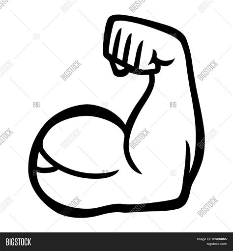 Biceps Flex Arm Vector Icon Vector & Photo | Bigstock