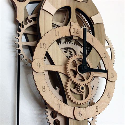 Wood Gear Clock Kit - Image to u