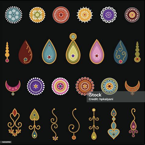 Bindi Designs Stock Illustration - Download Image Now - Bindi, Beauty ...