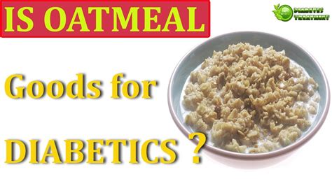 Is Oatmeal Good for Diabetics? - YouTube