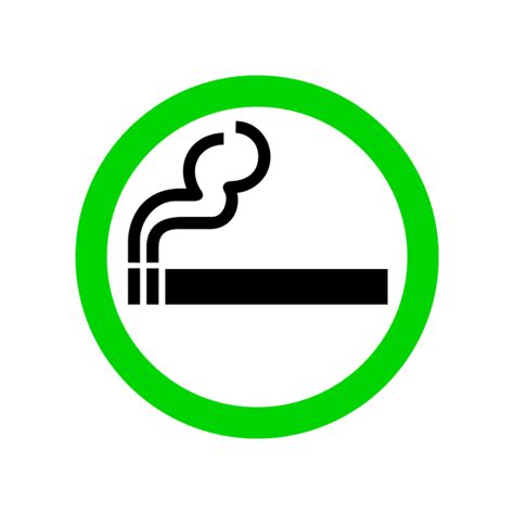 Vector drawing of green smoking area sign | Free SVG