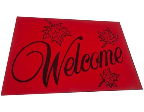 Printed Red Welcome Door Mat, For Home And Hotel at Rs 150/piece in ...