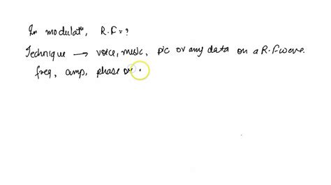 SOLVED:In modulation process, radio frequency wave is termed as (a ...