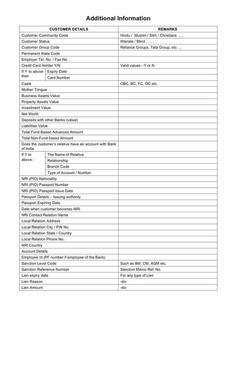 Bank account opening form template in Word and Pdf formats - page 6 of 9