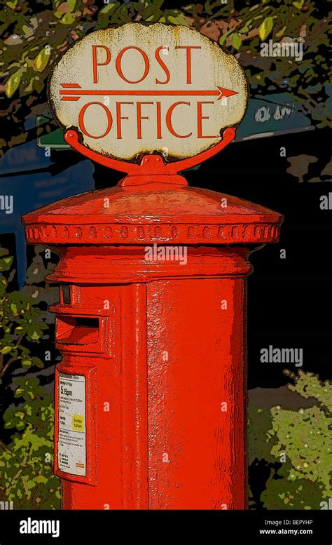 red pillar box Stock Photo - Alamy