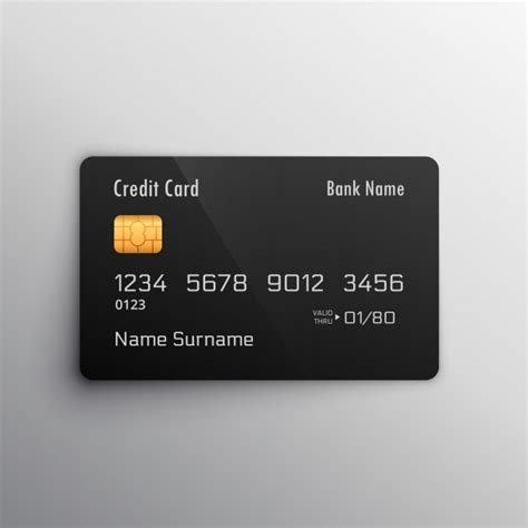 Free Vector | Black credit card