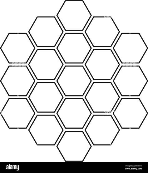 Black and white monochrome honeycomb grid background. Hexagon pattern ...