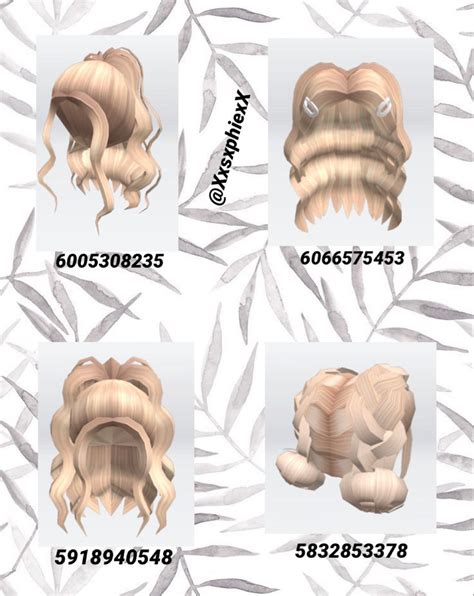 Here are some blonde hairs you can use in Bloxburg if you don’t want to ...