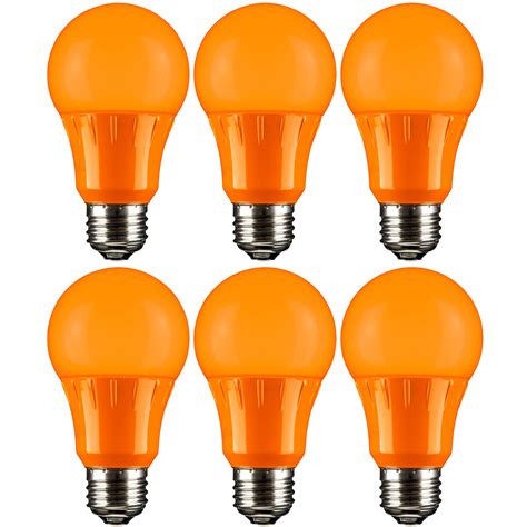 A19/3W/O/LED/6PK ORANGE TURTLE SUNLITE 6PK(amazon) — Bulb Center