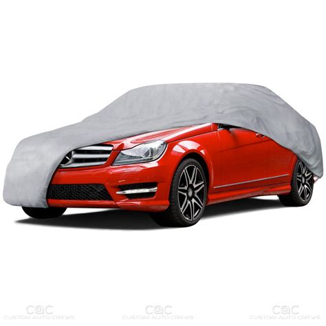 Medium Car Cover Waterproof All Weather Protection 4 Layers Breathable ...