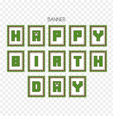 free minecraft party printables from printabelle - minecraft happy ...