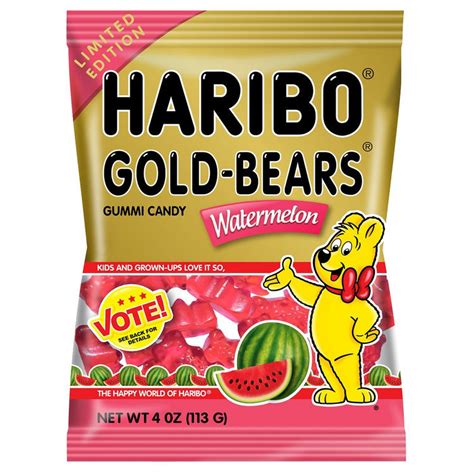 Haribo Gold-Bears Watermelon Gummi Candy Reviews 2019