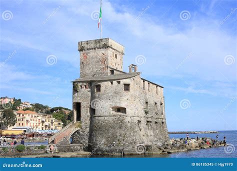 Medieval Castle in Rapallo, Italy Stock Image - Image of italy ...