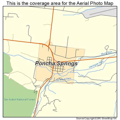 Aerial Photography Map of Poncha Springs, CO Colorado